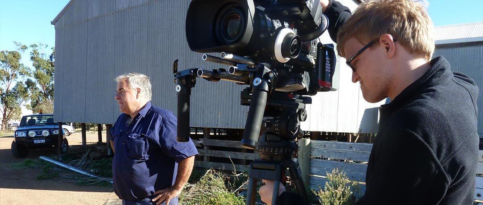 Philip Patterson and Georg Zengerling at Pattersons farm in West Australia