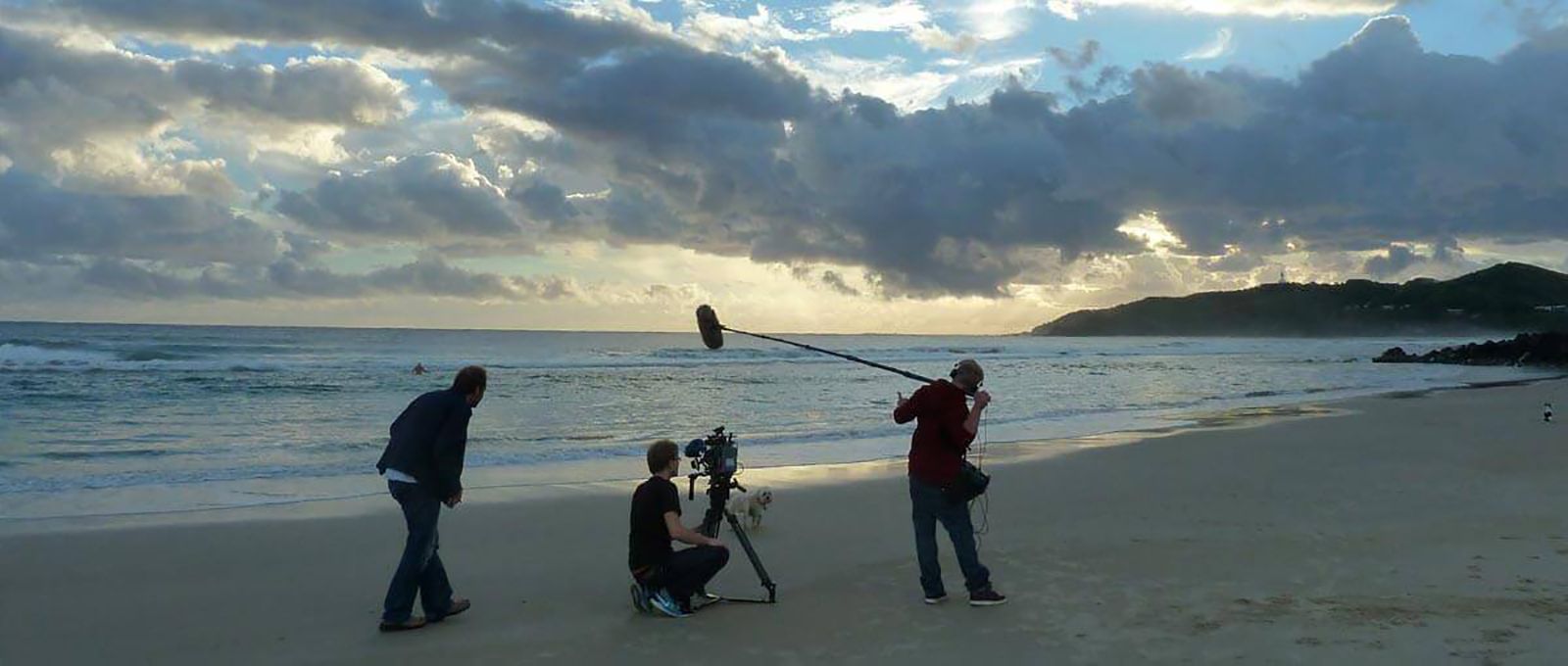 Marcus Vetter, Georg Zengerling and Aljoscha Haupt shooting in Byron Bay, Australia