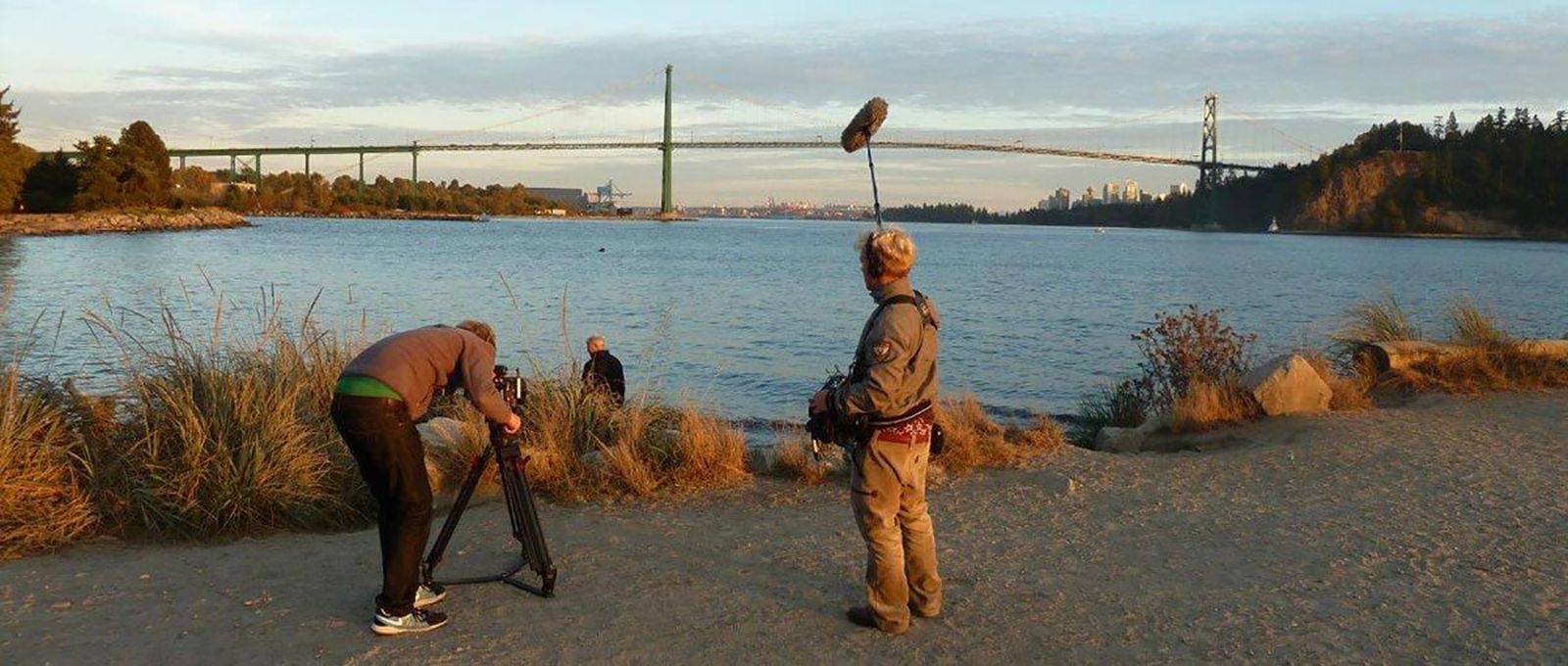 Georg Zengerling and Aljoscha Haupt shooting in Vancouver, Canada