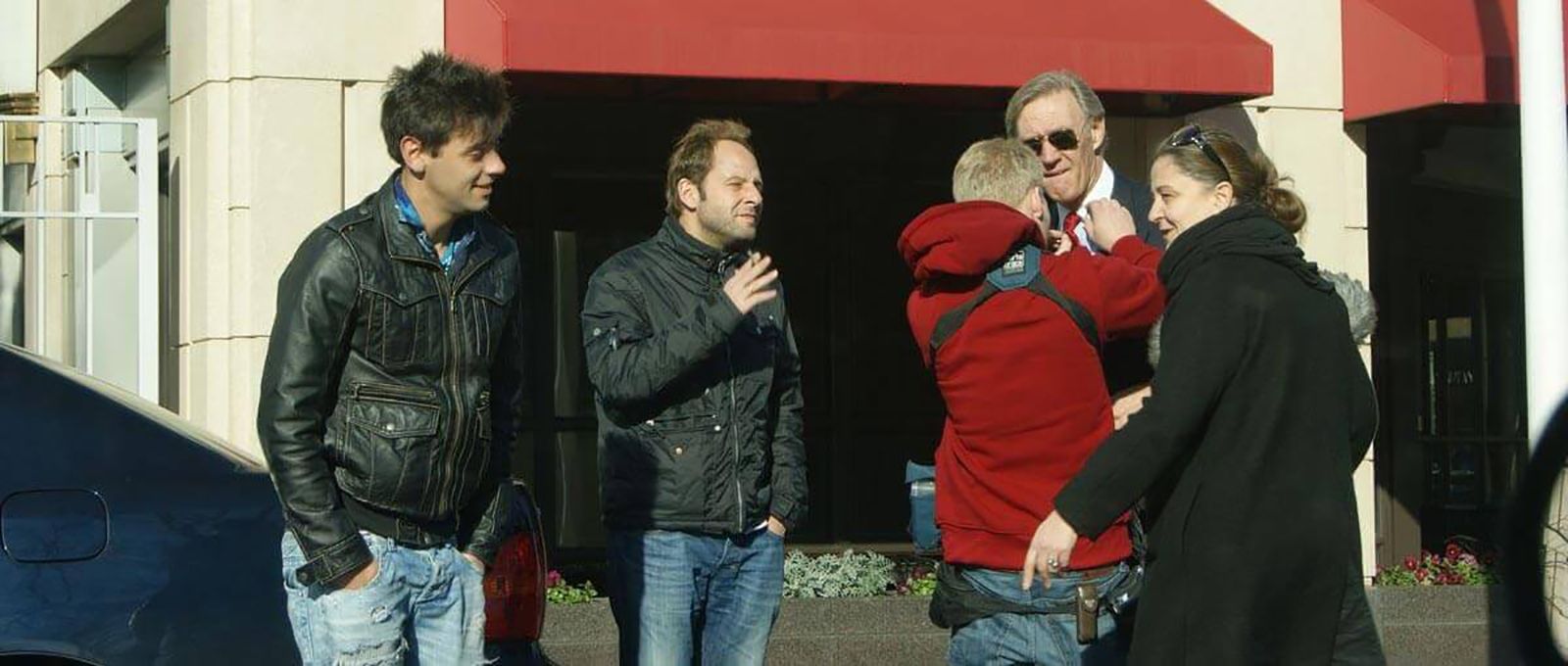 Michele Gentile, Marcus Vetter, Aljoscha Haupt, Thomas Sjoblom and Karin Steinberger shooting in Washington D.C.